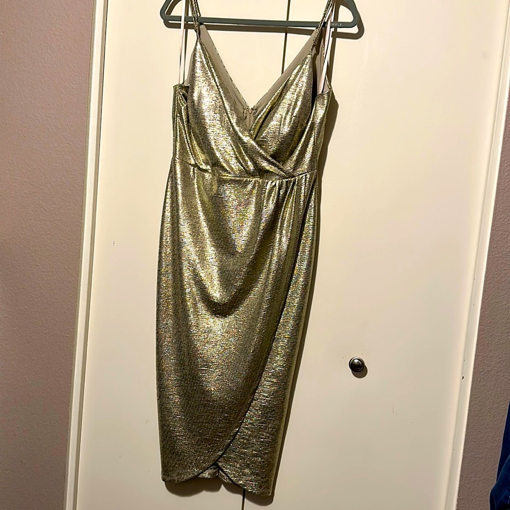 Gold Metallic Dress - Picture 1 of 5
